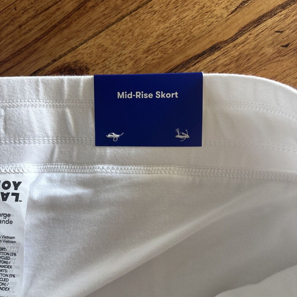 Women's Washed Jersey Slit Skort - JoyLab White L - Picture 7 of 8